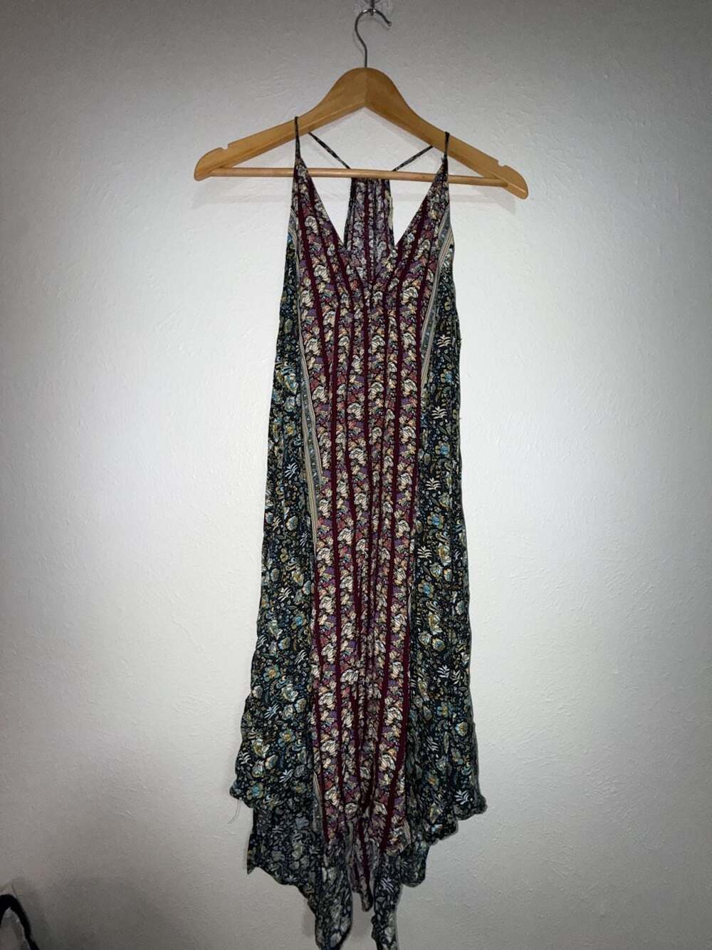 Kori America Boho Floral Print Strappy Maxi Dress with High-Low Hem - Picture 2 of 6